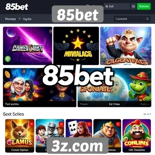 Opções de jogos disponíveis na plataforma 85bet